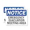 Signmission Emergency Evacuation Meeting Area, 5 in W x Rectangle, Vinyl Decal OS-2PACK-NS-D-35-L-11789 - alternate 1